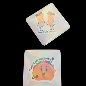 Hand crafted Taco Themed Refrigerator magnets (2)